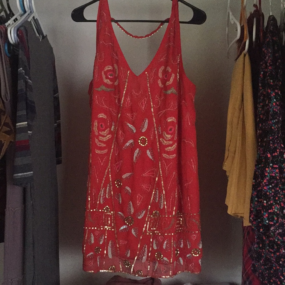 Free people beaded flapper style dresss